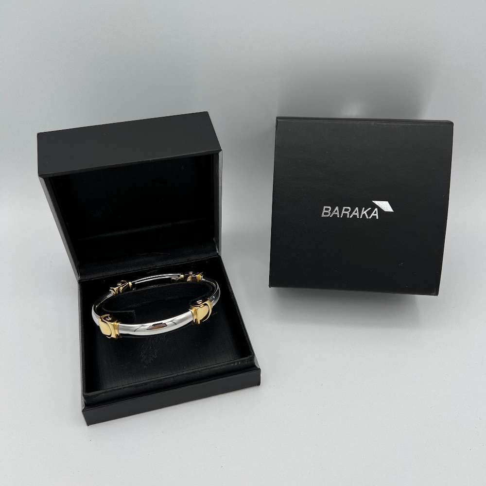BARAKA 18K 50.44g Italian 750 White/Yellow Gold 8" Bracelet
